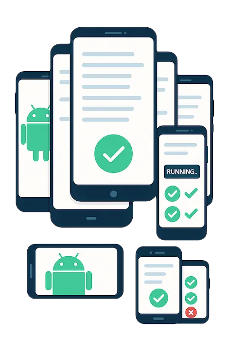 テスト用の実際のSamsungGalaxyデバイス